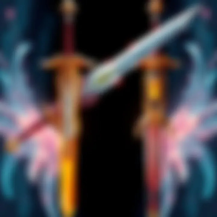 Ultra Greatswords for Faith/Strength Builds A display of Maliketh's sword and the Godslayer ultra greatsword, highlighting their designs and features for gameplay.