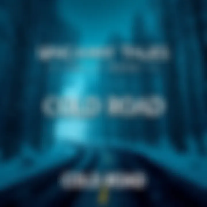 Cover art for Uncanny Tales: Cold Road featuring a dark road in a snowy forest with a haunting atmosphere