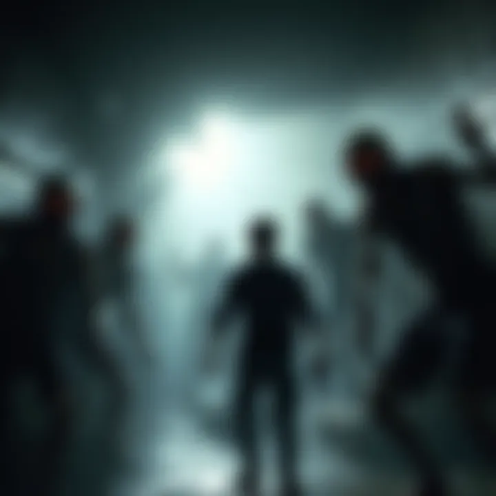 A player character in Uncharted 1 facing terrifying zombie creatures in a dimly lit environment, showcasing the game's shift from adventure to horror.