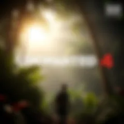 Uncharted 4 gameplay scene A character exploring a jungle with stunning graphics in Uncharted 4