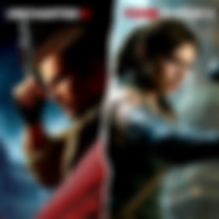 Uncharted 2 and Tomb Raider II Comparison A split image featuring action scenes from Uncharted 2 and Tomb Raider II, highlighting their adventurous themes and similar gameplay elements.