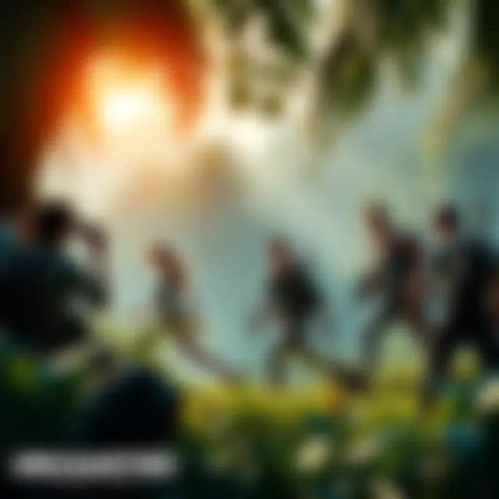 Various characters from Uncharted games exploring a lush jungle while searching for treasure
