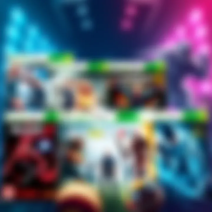 Various lesser-known Xbox 360 game covers featuring unique art styles and characters