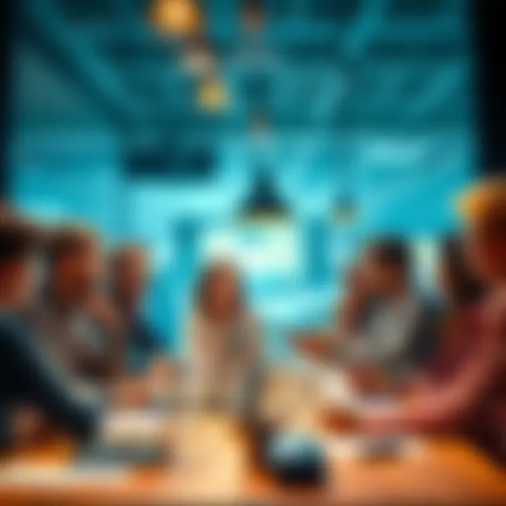 A diverse group of people discussing product ideas at a table, highlighting the importance of understanding customer needs for better engagement.