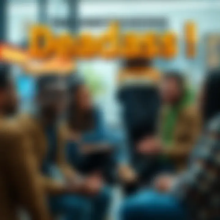 A diverse group of people discussing the slang term 'deadass' in a casual setting, showcasing its use in modern conversations