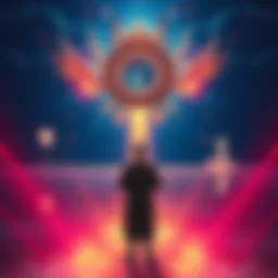 A person reflecting on the meanings of Duelo, surrounded by symbolic representations of loss and connection.