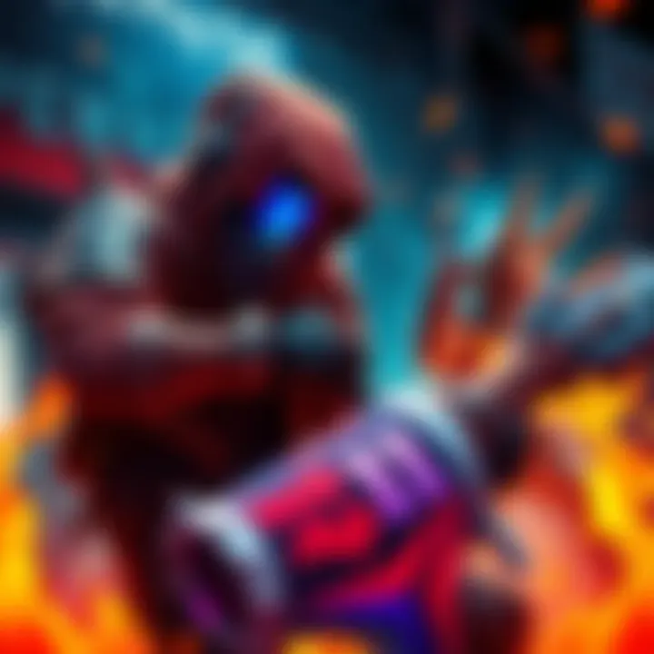 A player in a combat scene looting gear from an opponent in a PvP game setting