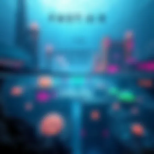 Underwater city concept A vibrant scene of an underwater city with futuristic buildings and marine life, depicting a world where Adam was never found.