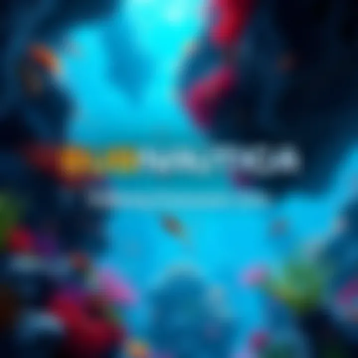 A vibrant underwater landscape with colorful sea life and plants from the game Subnautica