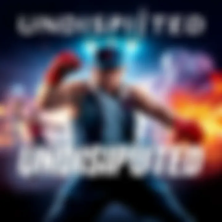 Cover art of the game 'Undisputed' featuring a dynamic fighter in an action pose