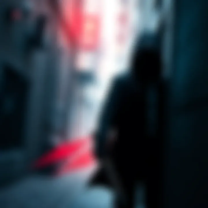 A person dressed as an ordinary citizen holding a weapon, standing in a shadowy alley, showing the duality of appearance and intent.