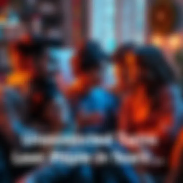 A group of people sharing heartfelt stories, showing a mix of sadness and support for each other in a cozy setting