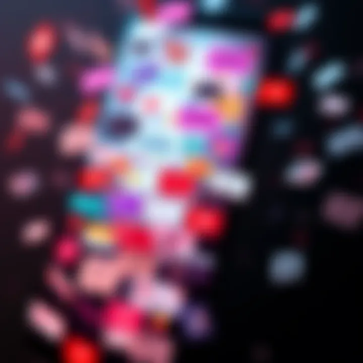 A phone screen showing a flood of different chat notifications and invites from various apps, illustrating the surge of unusual communications.