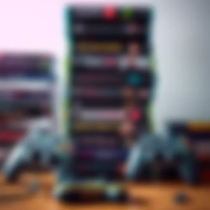 Unfinished Game Collection A stack of video game boxes with some partially opened and controllers beside them, representing unfinished gaming experiences.