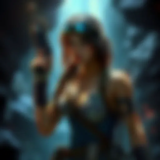 Unified Lara Concept Art A visual representation of a character inspired by Lara Croft, showing elements of adventure and mystery, blending past and present styles.