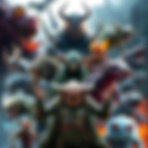 Unique Creature Designs in Video Games A collage of various unique creatures from popular video games like The Witcher and Monster Hunter, showcasing their distinct designs and fantasy settings