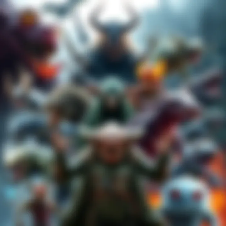 Unique Creature Designs in Video Games A collage of various unique creatures from popular video games like The Witcher and Monster Hunter, showcasing their distinct designs and fantasy settings