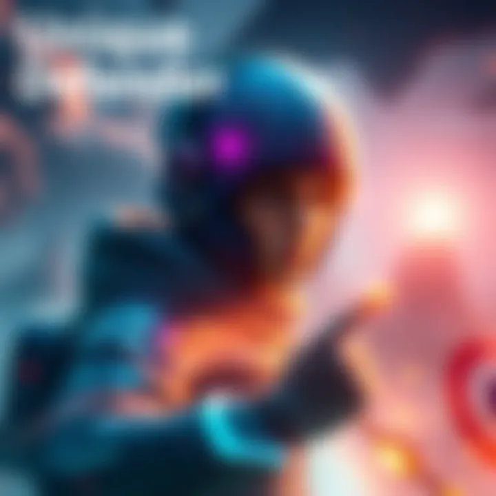 A unique character depicted as a defender in a digital landscape, showcasing bright colors and distinctive features that highlight their unusual traits.