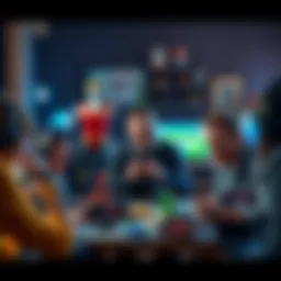 Unique Gaming Experiences A group of friends playing various interesting board games and video games together, showcasing diverse gaming formats and styles.