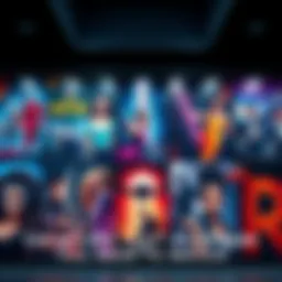Colorful movie posters displayed together, showcasing various genres and vibes