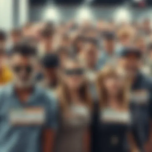 A diverse group of people showcasing their unique names on name tags, highlighting the emotional reactions to unusual names.