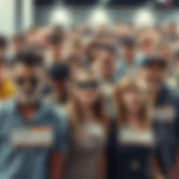 Unique Names and Their Influence A diverse group of people showcasing their unique names on name tags, highlighting the emotional reactions to unusual names.