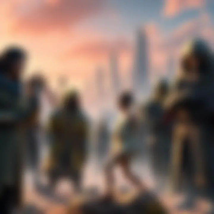 Unique Open-World Game Characters A collection of unique characters from lesser-known open-world games set in diverse environments like forests, deserts, and futuristic cities.