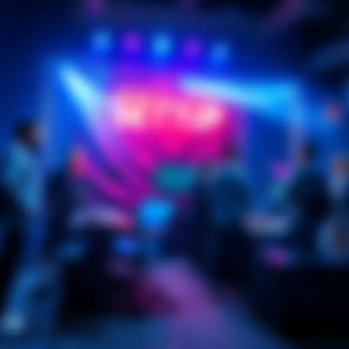 An innovative setup with various equipment and gadgets, capturing attention from onlookers.