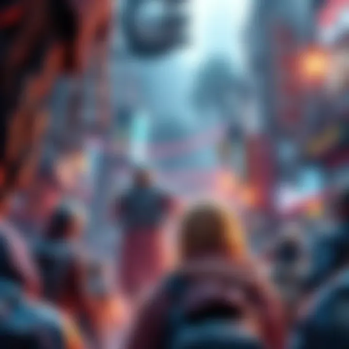 A wide view of the unique zone, showcasing its distinct features and vibrant community activity.