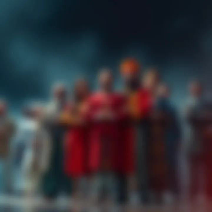 Unity in Diversity A diverse group of people from various cultures standing together with hands joined, symbolizing unity.