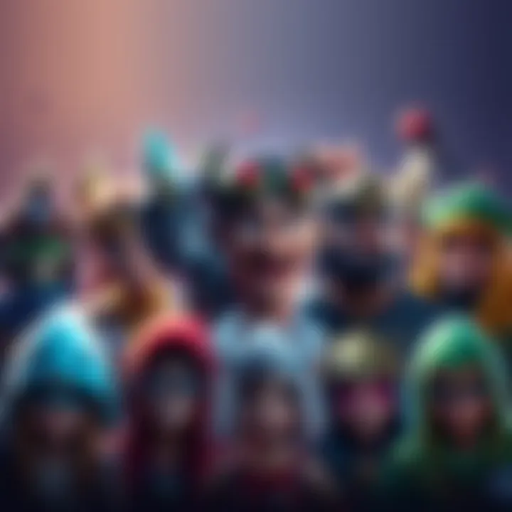 A collection of diverse emotes representing different heroes, showing mixed expressions and styles