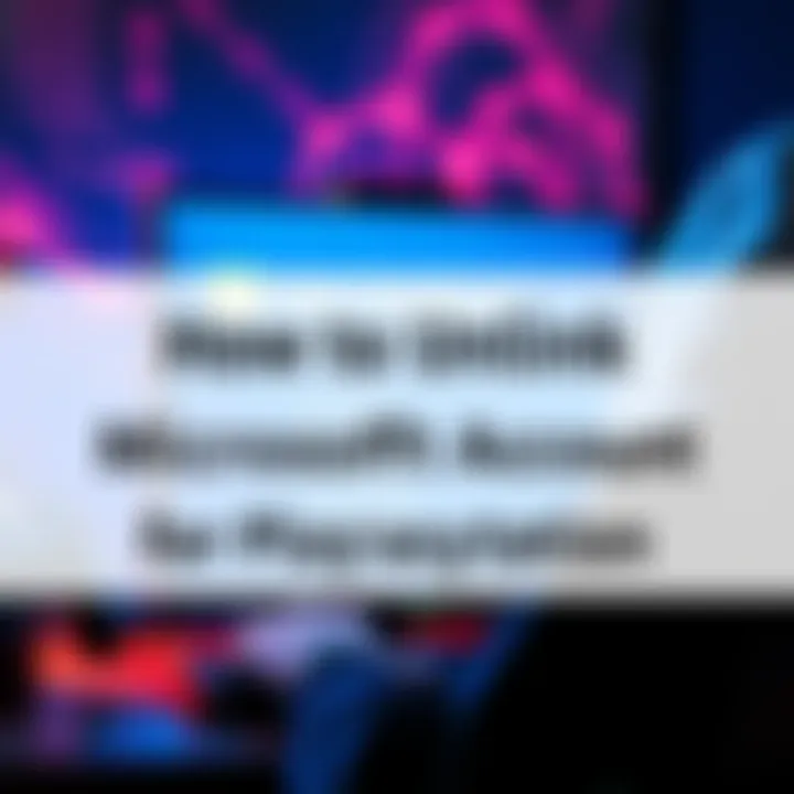 Unlinking Microsoft from PlayStation A person using a computer to unlink a Microsoft account from their PlayStation account, showing a simple interface with options.