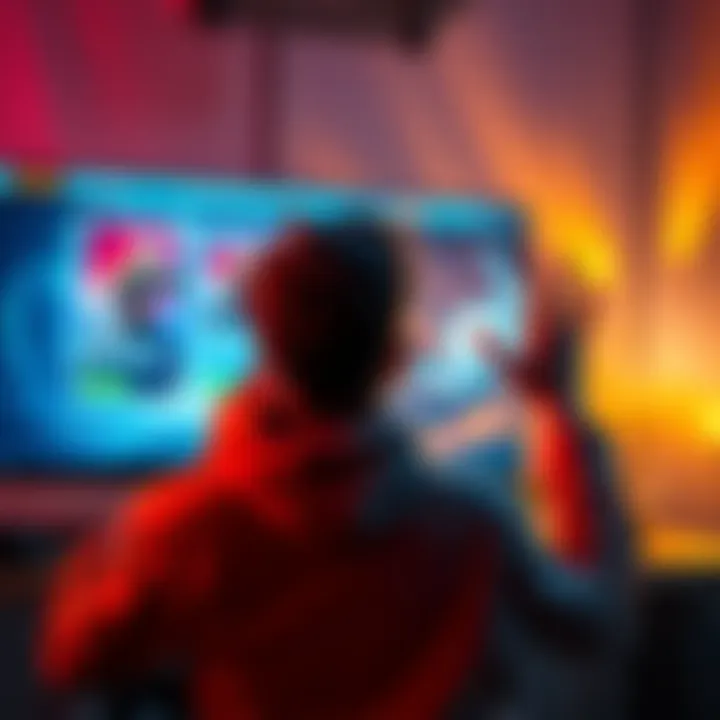 A player excitedly checking their embark account while playing Arc Raiders, showing the game interface on a screen with a character in action.