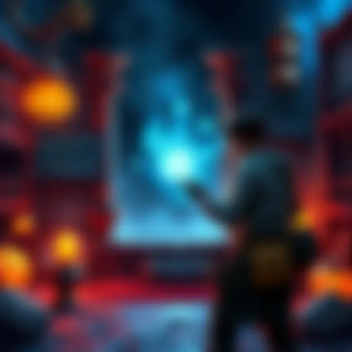 A character using a special ability to access hidden loot in a game building