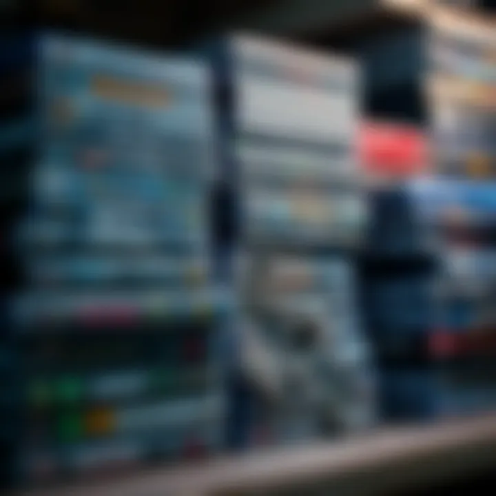 A pile of video game boxes stacked on a shelf, some covered in dust, representing unplayed games.