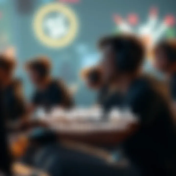 Unreal Tournament Multiplayer Action Group of gamers playing Unreal Tournament on PC showing intense multiplayer engagement