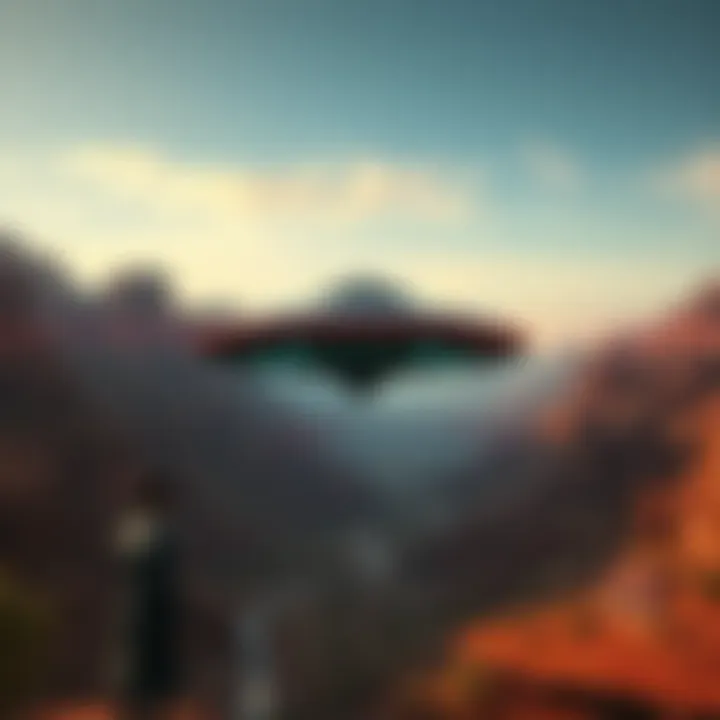 A strange UFO prop sits in the Classified Canyon, appearing fixed in place without any interaction options.