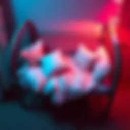 A poorly arranged crib with pillows and side-bumpers, showing potential hazards for babies