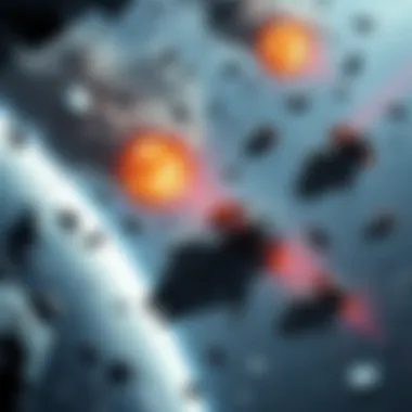 The UNSC Home Fleet is under attack by Sentinels, with ships exploding and debris floating in space, highlighting the chaos of 2555.