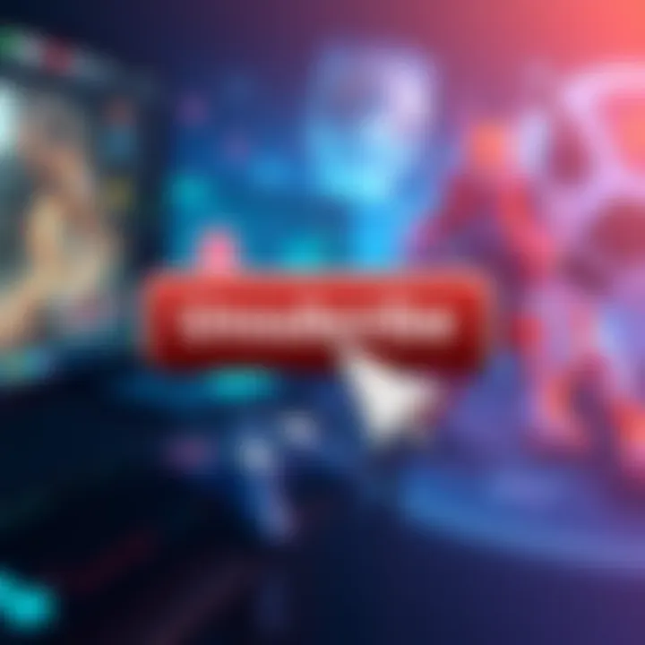 A graphic showing a cursor hovering over an unsubscribe button in front of a gaming-themed background, symbolizing disconnecting from Digital Foundry.