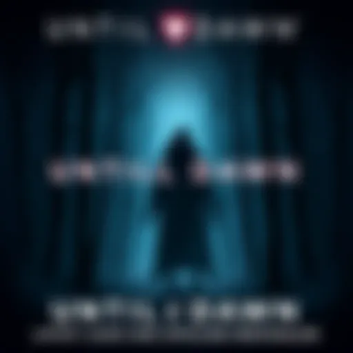 Until Dawn 2 Game Cover Cover illustration featuring dark woods and a shadowy figure representing the main villain of Until Dawn 2, with an ominous atmosphere