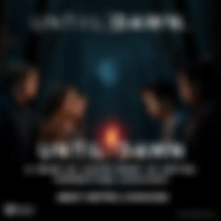 Until Dawn Character Choices A group of characters from Until Dawn facing a tense decision moment in a dark forest setting, reflecting their fates based on player choices.