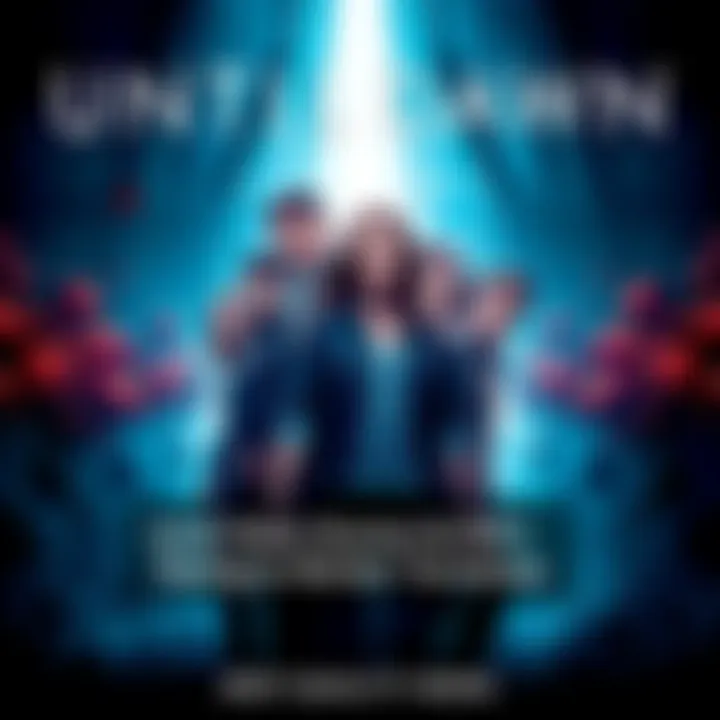Official poster of Until Dawn showing the main characters amidst a suspenseful background