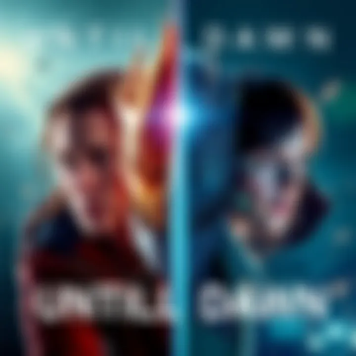 A side-by-side comparison of Until Dawn characters with famous movie icons, highlighting their similar traits and styles.