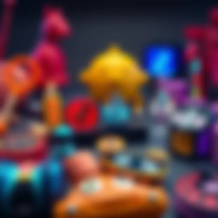 A collection of unique trading items from TikTok, showcasing various colorful and rare objects that players discuss in the MRL2 community.