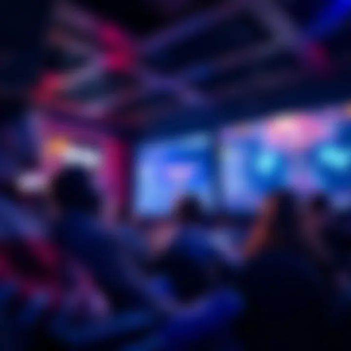 Group of gamers watching trailers for new video games, showing excitement and enthusiasm