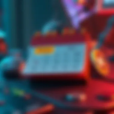 Calendar with release dates for Ult Esiemo and Ult Hailey highlighted