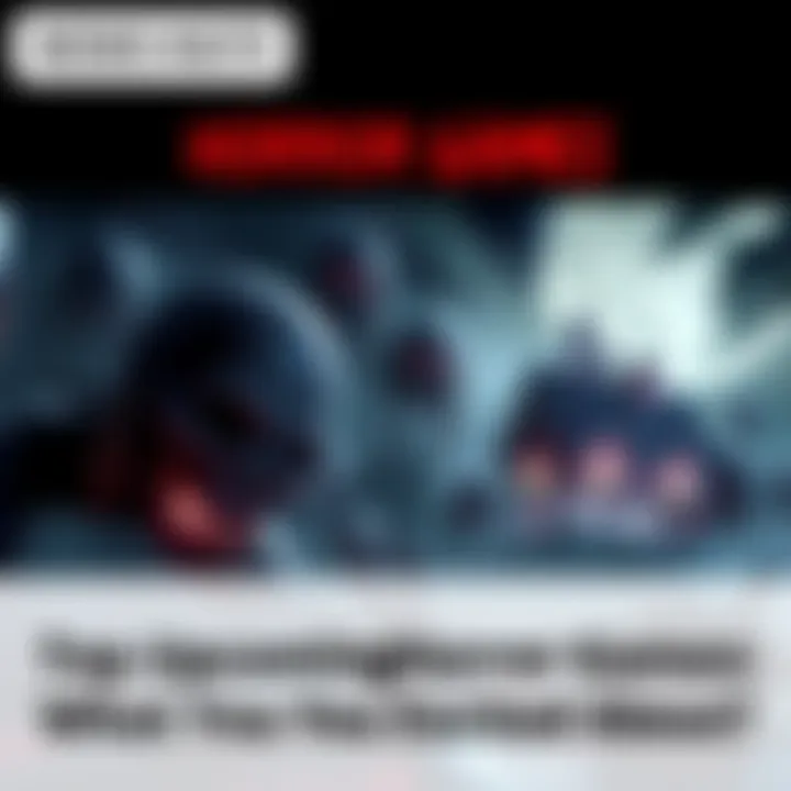 A spooky scene featuring dark shadows and eerie landscapes representing horror game themes