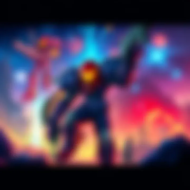 Colorful artwork featuring characters and environments from new metroidvania games