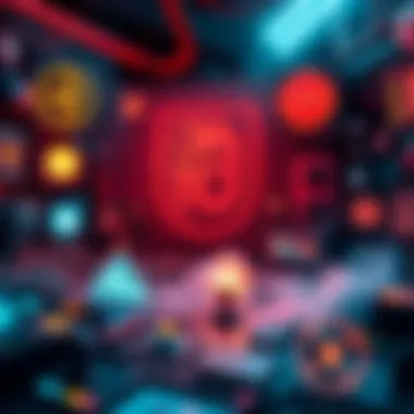 Graphic showcasing new updates from id Software with game elements and icons